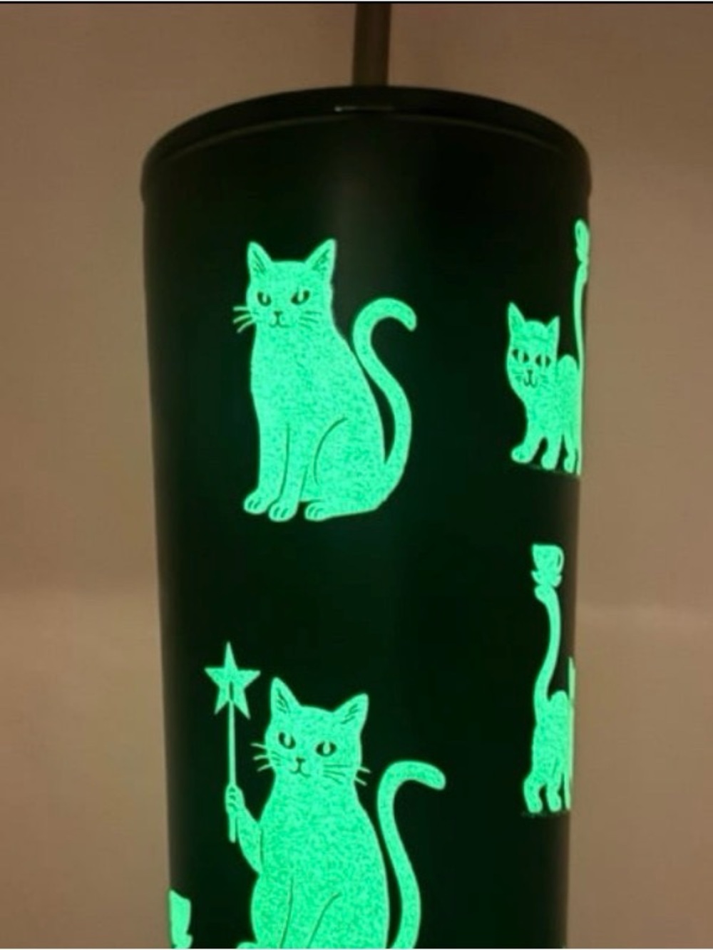 🐈‍⬛ LAST ONE 💚 Starbucks 2026 Halloween Black Cat Glow in the dark SS tumbler